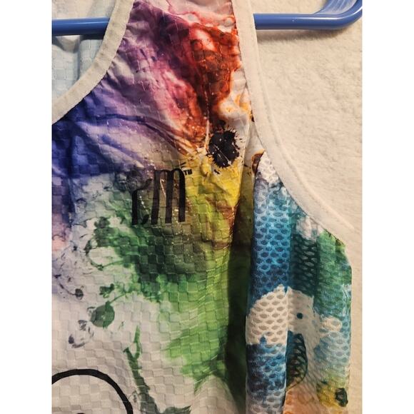 JM Tie Dye Cycling Jersey XL Unisex Mens/Women Sleeveless (3 Pockets) - Picture 2 of 8